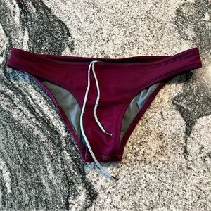 JOLYN: Andy Full Coverage Bikini Bottoms in Cabernet🍷